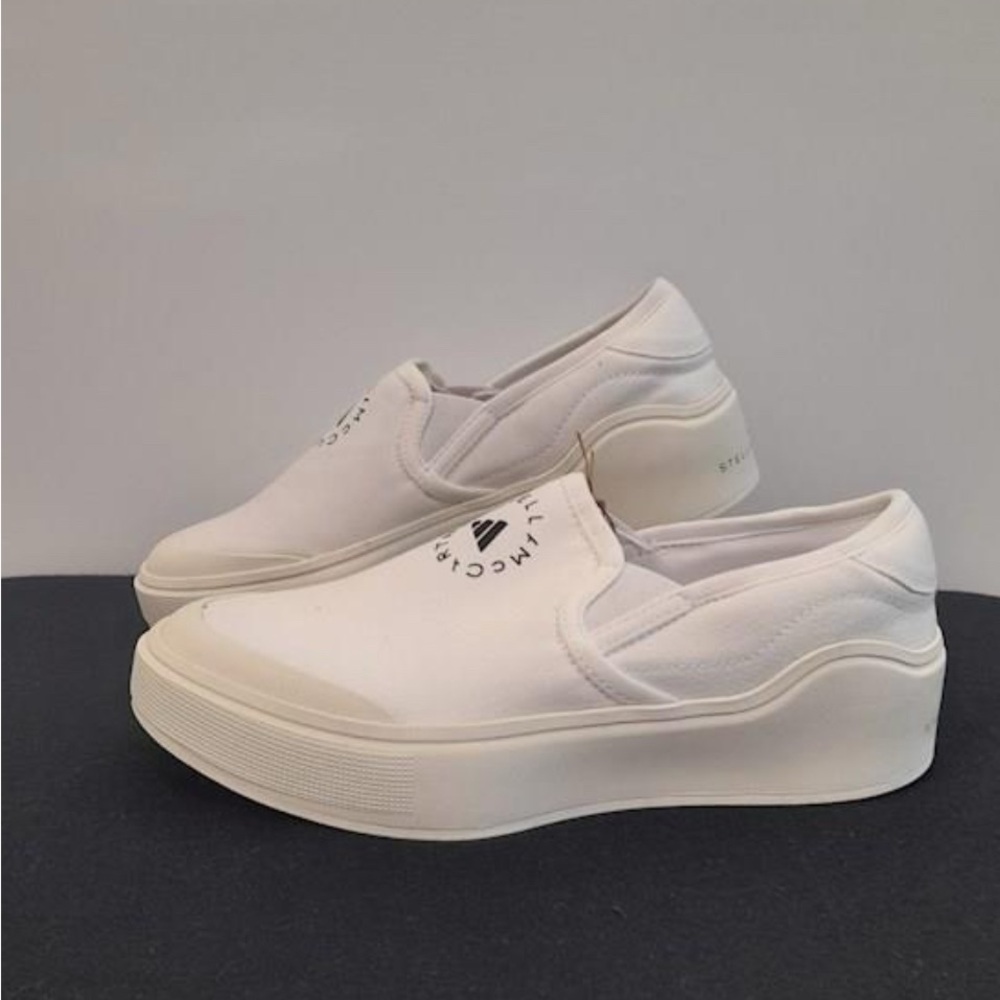 Stella McCartney Adidas White Slip-On Shoes